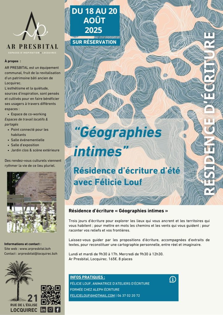 RÉSIDENCE D'ÉCRITURE 