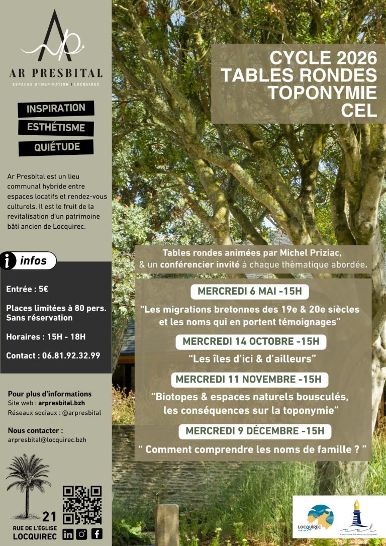 Cycle de tables rondes – Toponymie