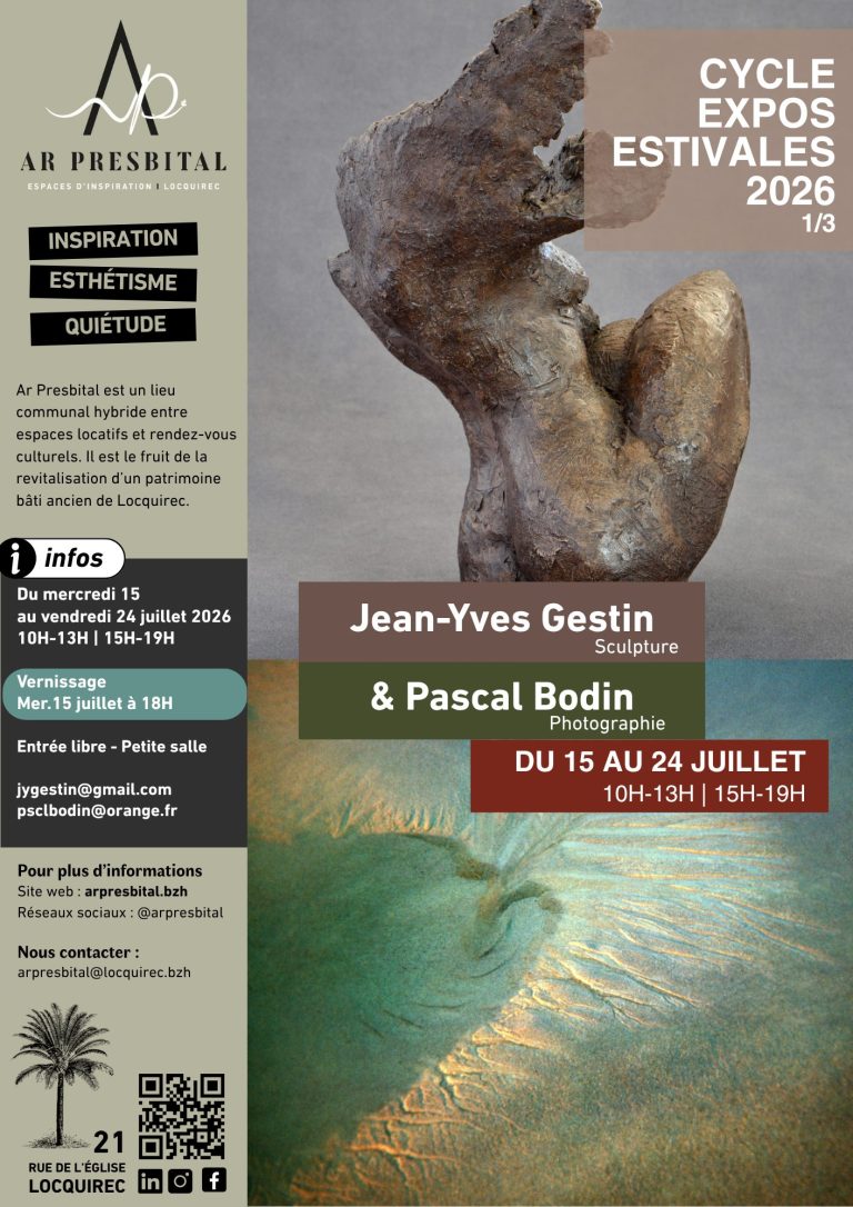 EXPOSITION SCULPTURE & PHOTOGRAPHIE AVEC JEAN-YVES GESTIN & PASCAL BODIN