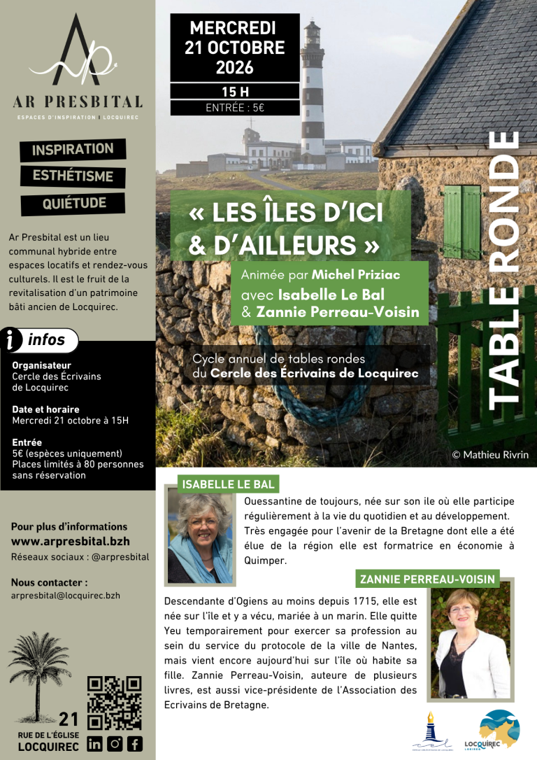 TABLE RONDE « LES ÎLES D&rsquo;ICI & D&rsquo;AILLEURS »